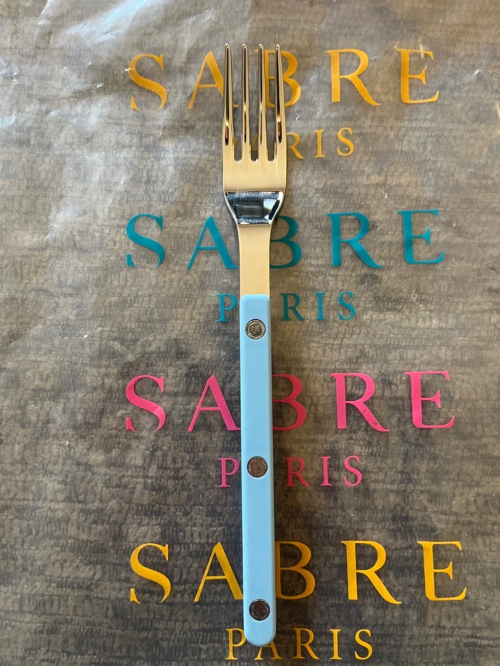 Serena & Lily Light Blue Handled Salad/Dinner Fork